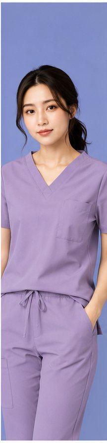Kuromi Medical Scrub — Lavender Pop