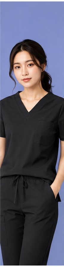 Kuromi Medical Scrub — Midnight Mode