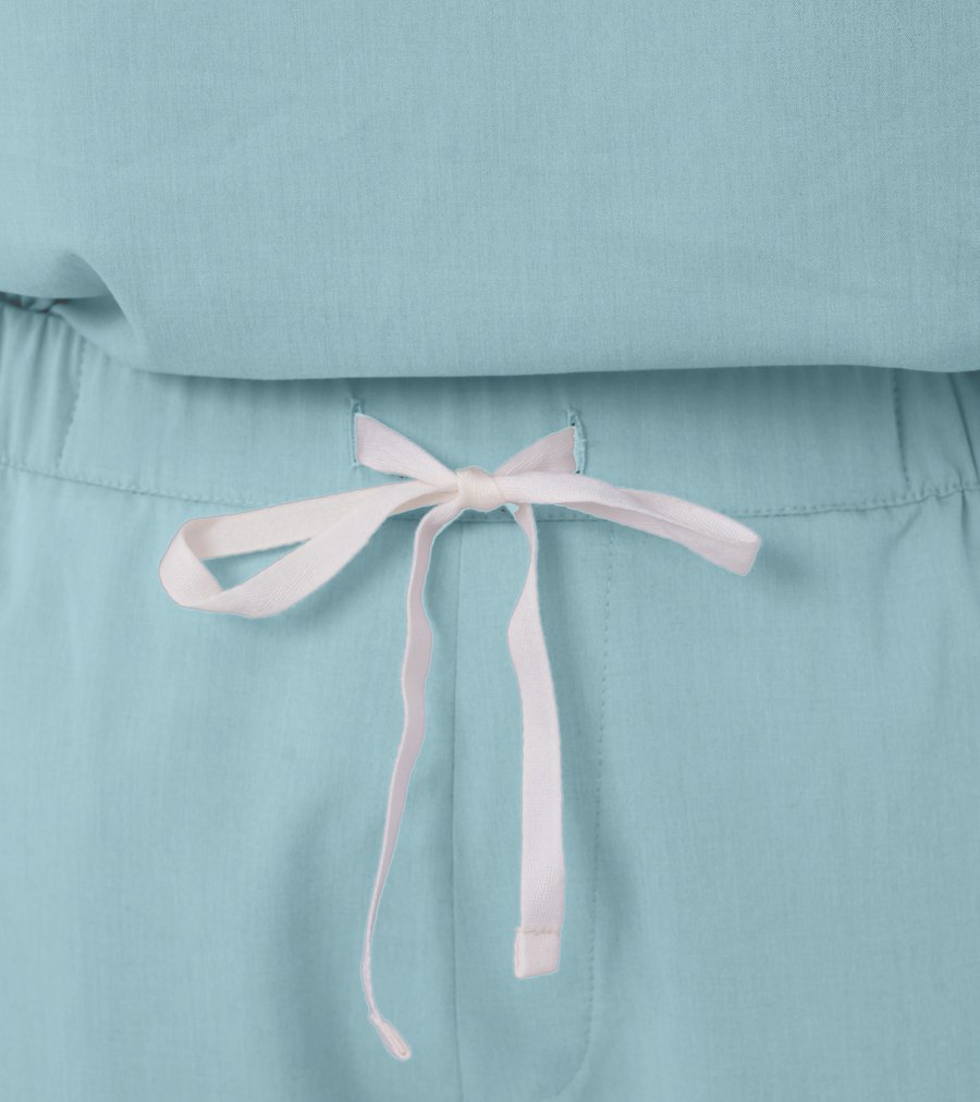Graphene fabric and the drawstring waist, close up