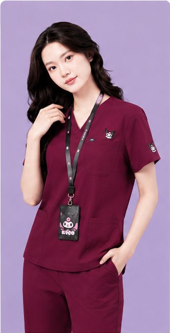 Kuromi Medical Scrub — Berry Bite