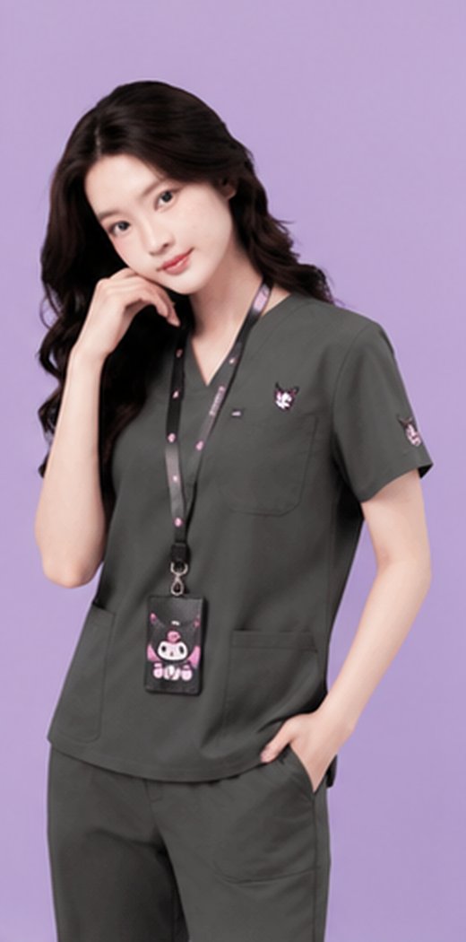 Kuromi Medical Scrub — Cozy Cloud